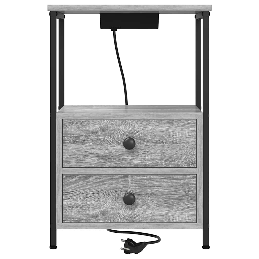 Noćni ormar Siva Sonoma 40 x 31 x 60 cm Konstruirano drvo