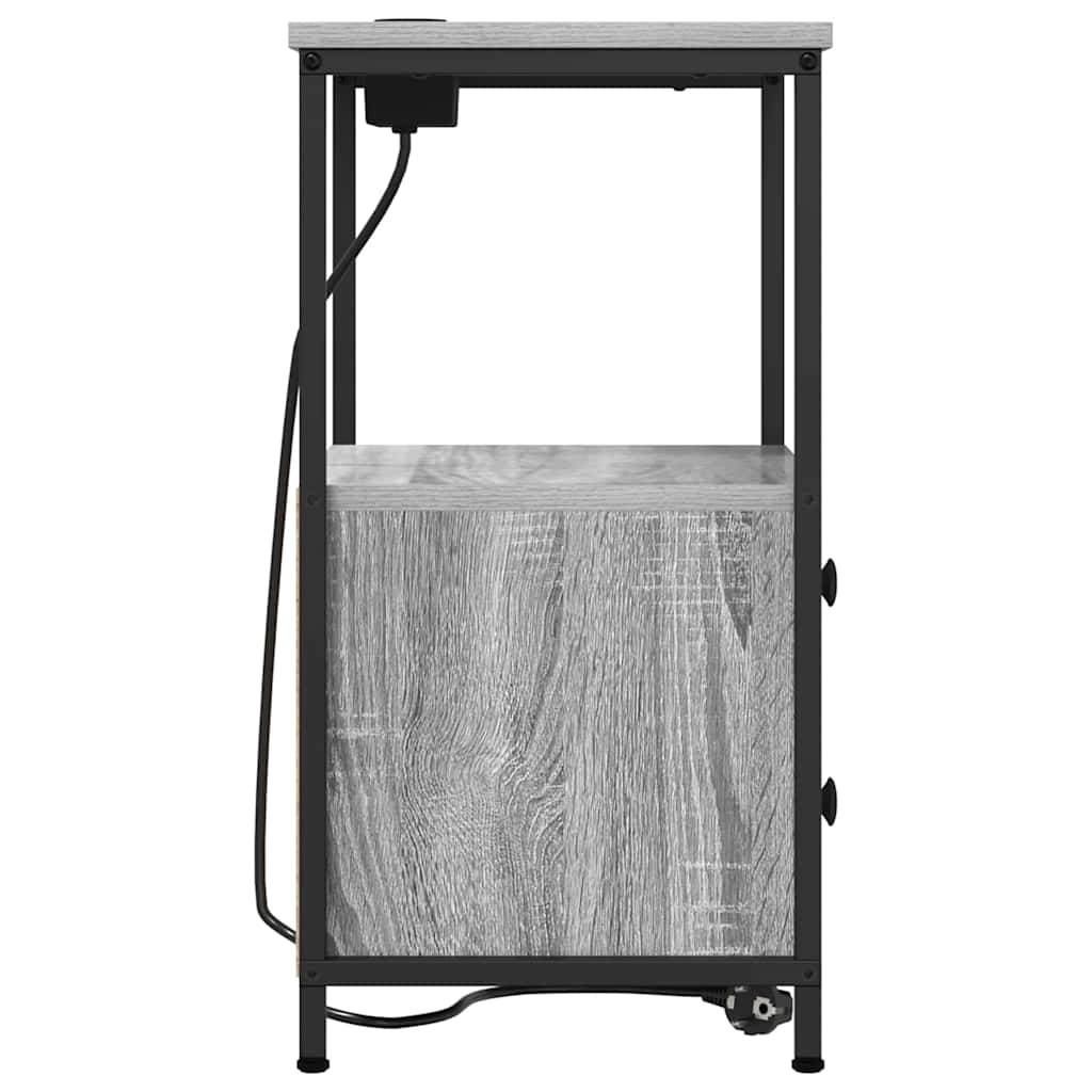 Noćni ormar 2 pcs Siva Sonoma 40 x 31 x 60 cm Konstruirano drvo