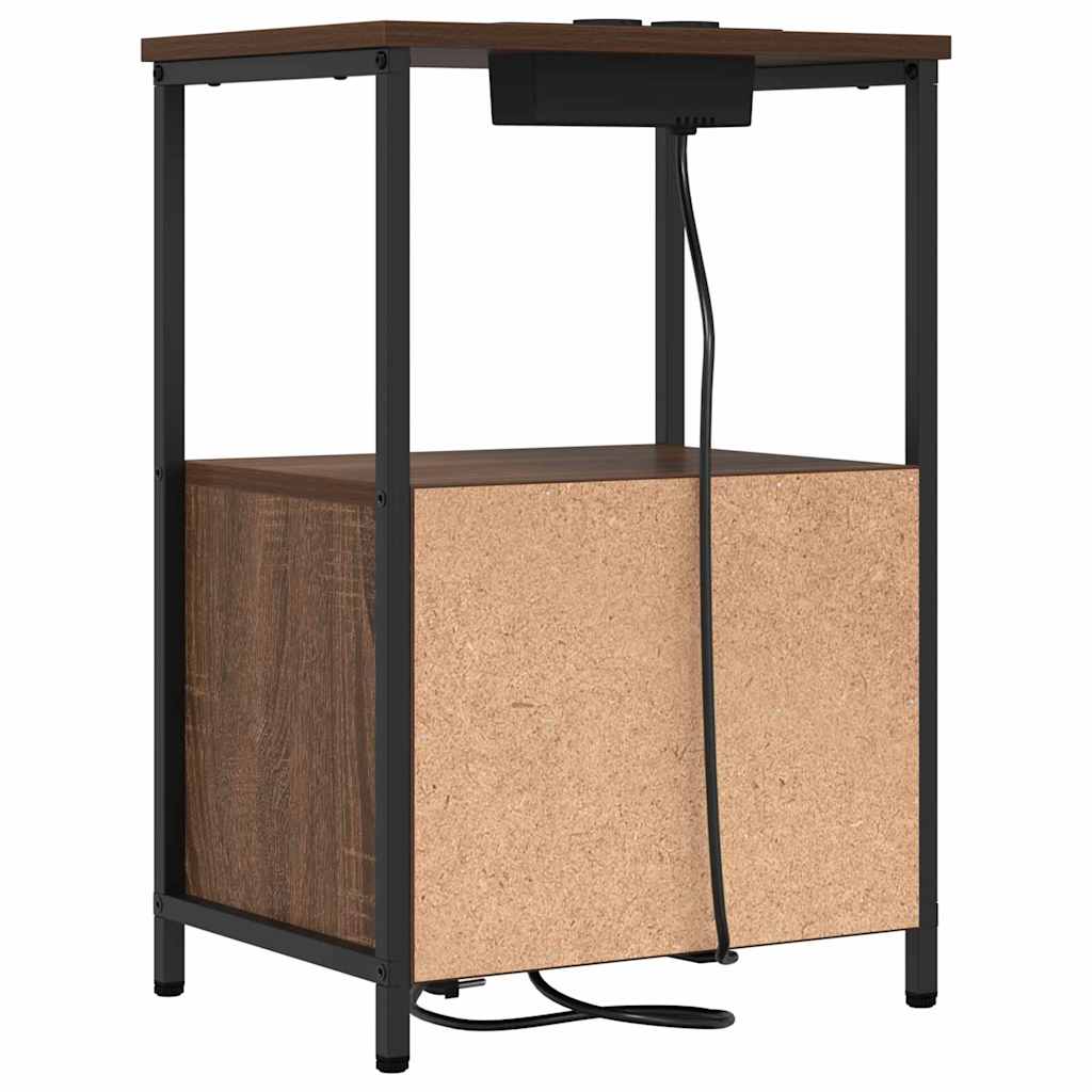 Noćni ormar 2 pcs Smeđi hrast 40 x 31 x 60 cm Konstruirano drvo