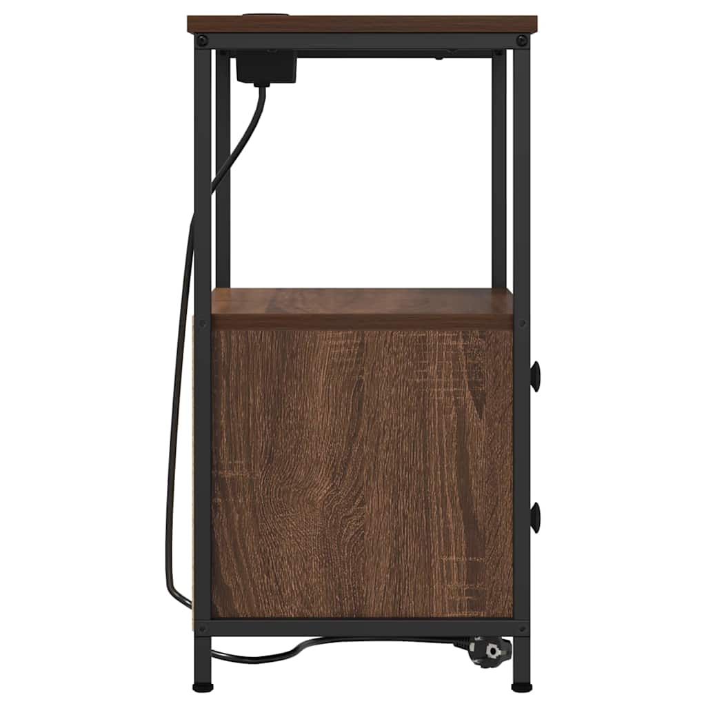 Noćni ormar 2 pcs Smeđi hrast 40 x 31 x 60 cm Konstruirano drvo