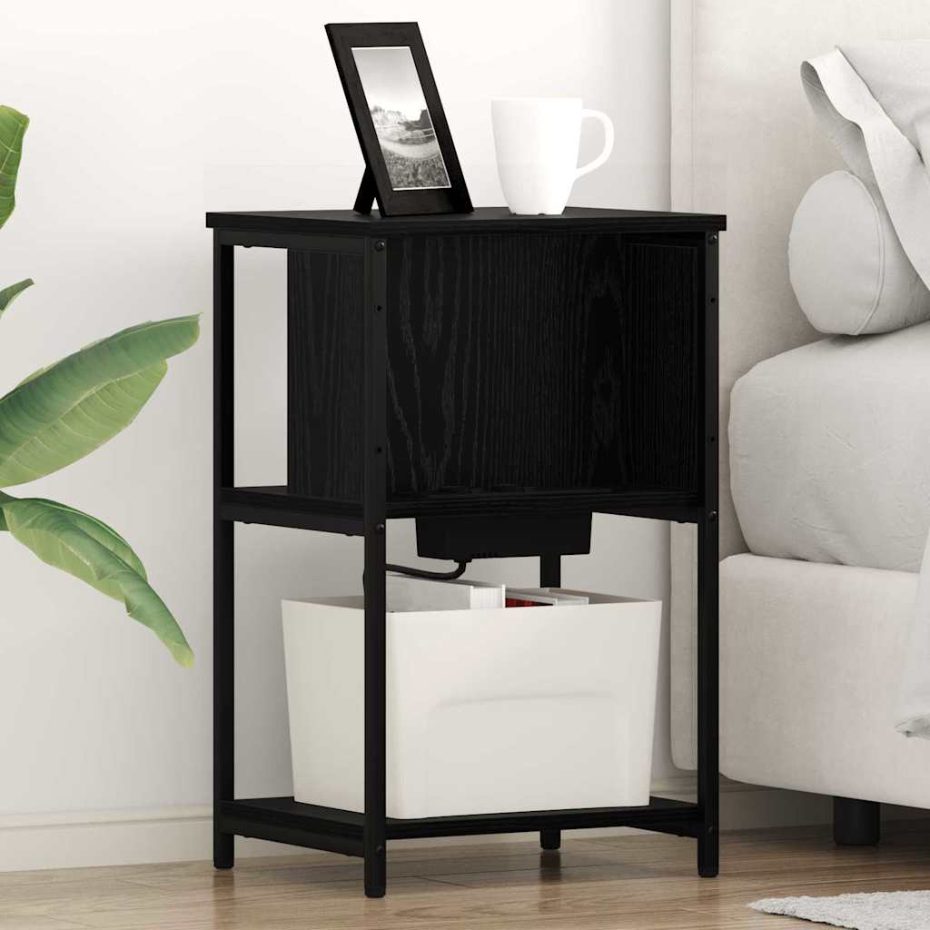 Noćni ormar Crni hrast 38 x 31 x 61 cm Konstruirano drvo
