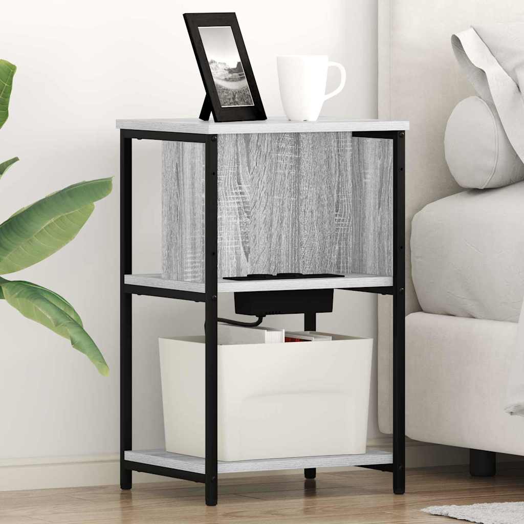 Noćni ormar Siva Sonoma 38 x 31 x 61 cm Konstruirano drvo