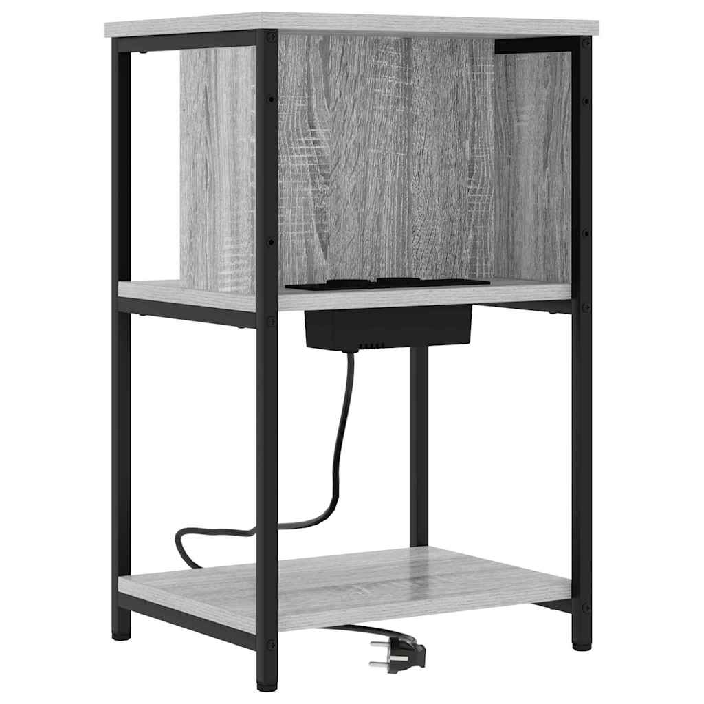 Noćni ormar 2 pcs Siva Sonoma 38 x 31 x 61 cm Konstruirano drvo