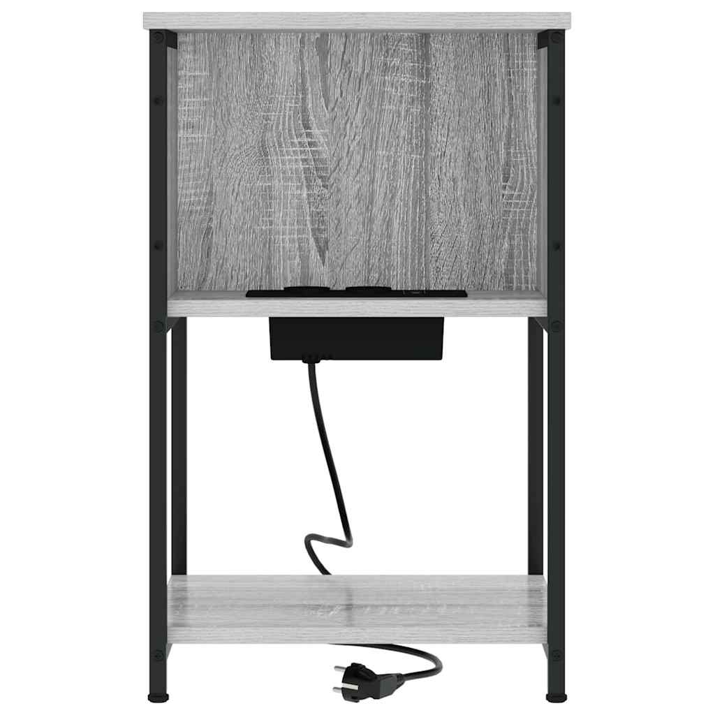 Noćni ormar 2 pcs Siva Sonoma 38 x 31 x 61 cm Konstruirano drvo