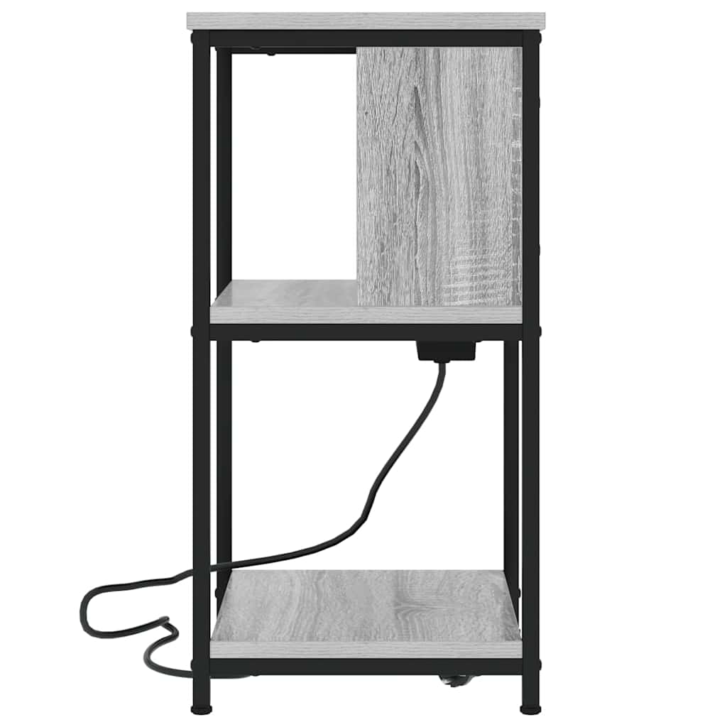 Noćni ormar 2 pcs Siva Sonoma 38 x 31 x 61 cm Konstruirano drvo
