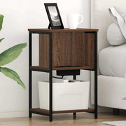 Noćni ormar 2 pcs Smeđi hrast 38 x 31 x 61 cm Konstruirano drvo