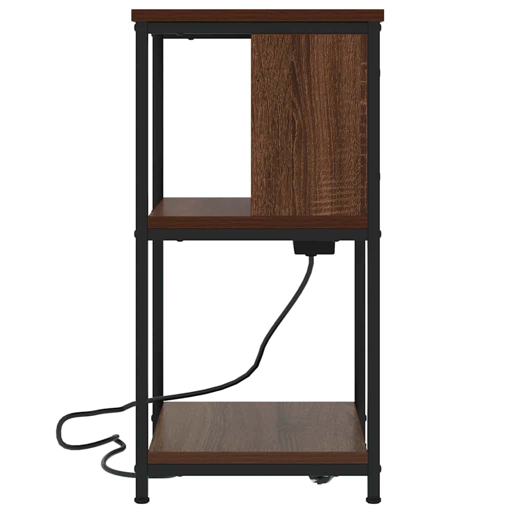 Noćni ormar 2 pcs Smeđi hrast 38 x 31 x 61 cm Konstruirano drvo