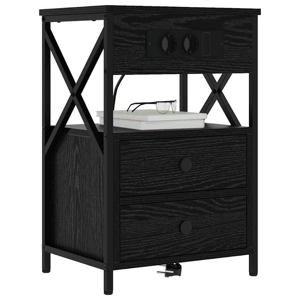 Noćni ormar Crni hrast 40 x 31 x 60 cm Konstruirano drvo