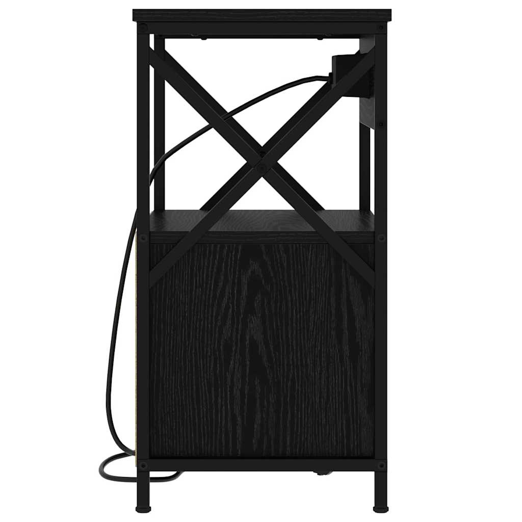 Noćni ormar Crni hrast 40 x 31 x 60 cm Konstruirano drvo