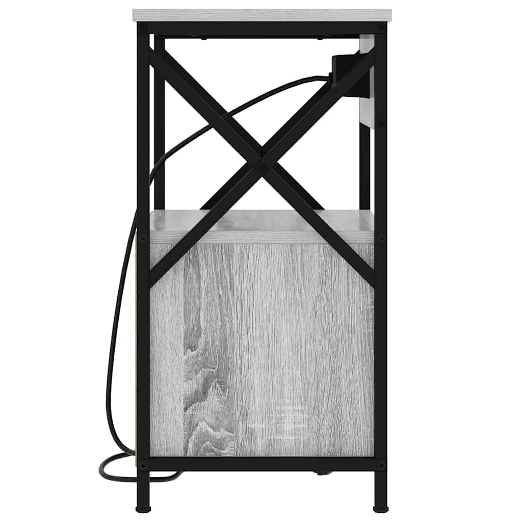 Noćni ormar 2 pcs Siva Sonoma 40 x 31 x 60 cm Konstruirano drvo
