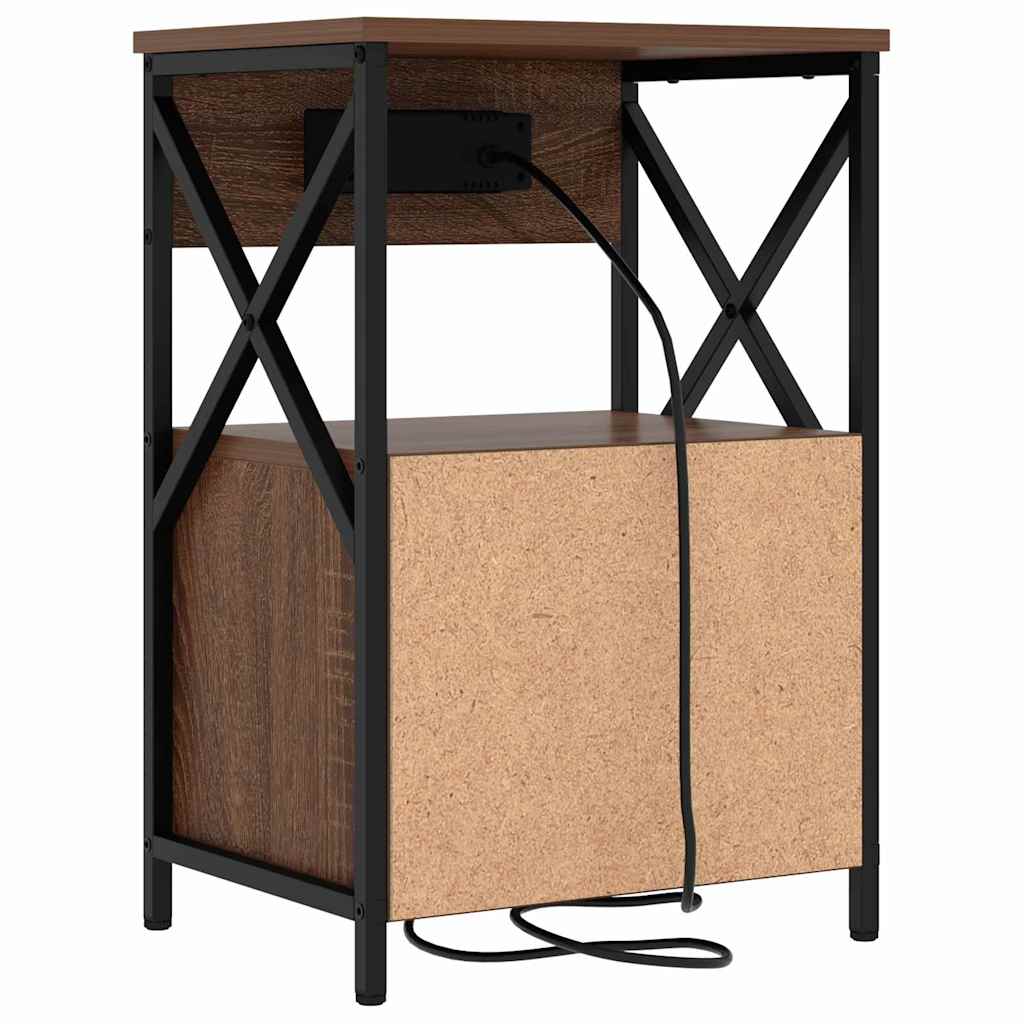 Noćni ormar 2 pcs Smeđi hrast 40 x 31 x 60 cm Konstruirano drvo