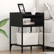 Noćni ormar 2 pcs Crni hrast 40 x 40 x 61 cm Konstruirano drvo
