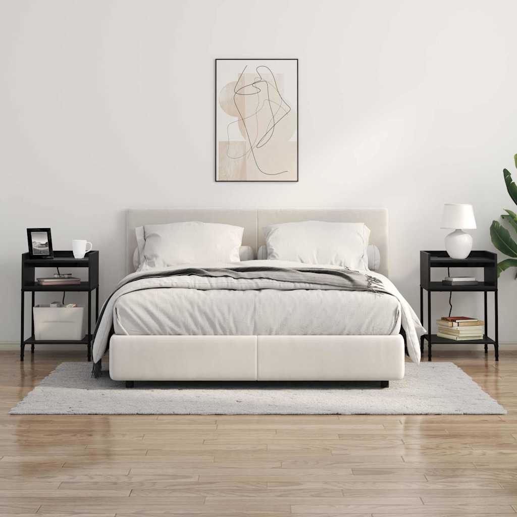 Noćni ormar 2 pcs Crni hrast 40 x 40 x 61 cm Konstruirano drvo