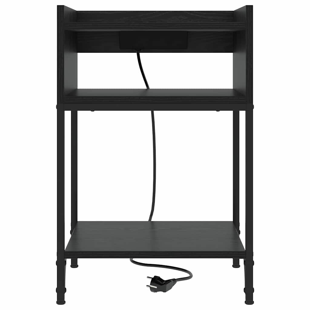 Noćni ormar 2 pcs Crni hrast 40 x 40 x 61 cm Konstruirano drvo