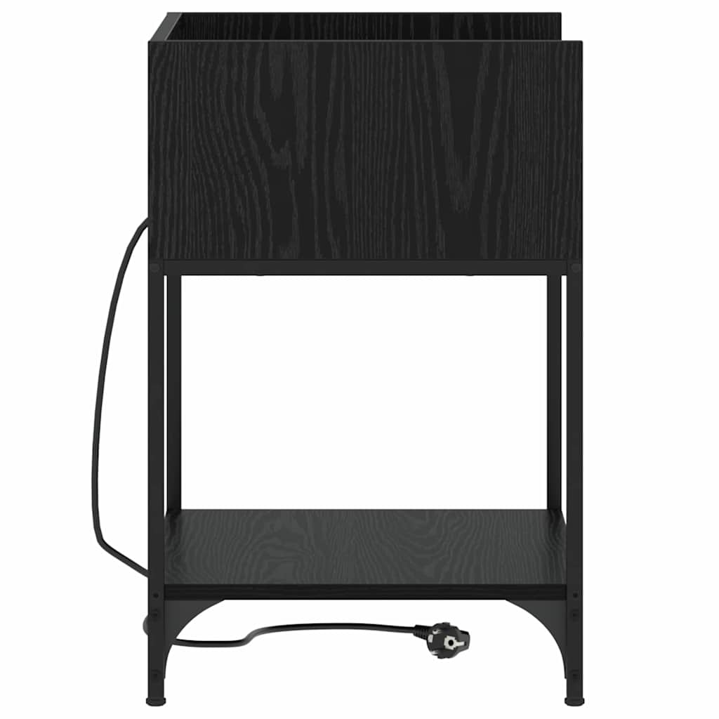 Noćni ormar 2 pcs Crni hrast 40 x 40 x 61 cm Konstruirano drvo