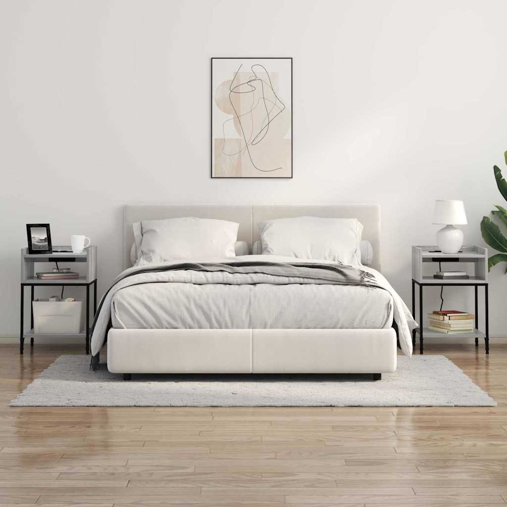 Noćni ormar 2 pcs Siva Sonoma 40 x 40 x 61 cm Konstruirano drvo