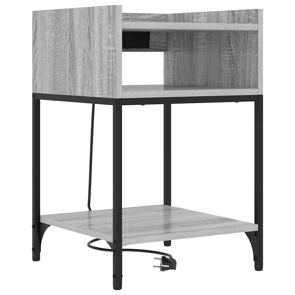 Noćni ormar 2 pcs Siva Sonoma 40 x 40 x 61 cm Konstruirano drvo