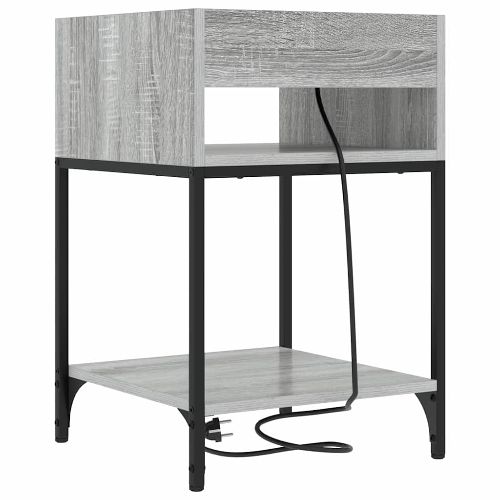 Noćni ormar 2 pcs Siva Sonoma 40 x 40 x 61 cm Konstruirano drvo