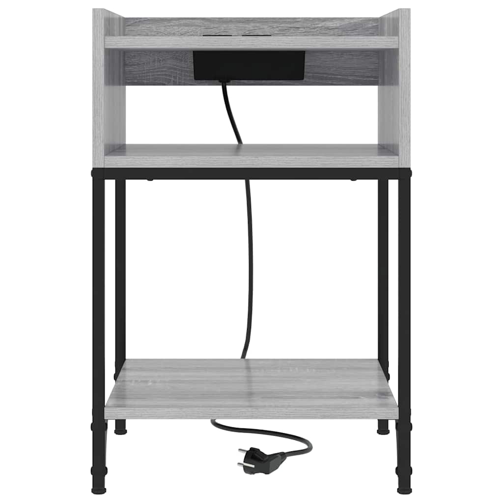 Noćni ormar 2 pcs Siva Sonoma 40 x 40 x 61 cm Konstruirano drvo