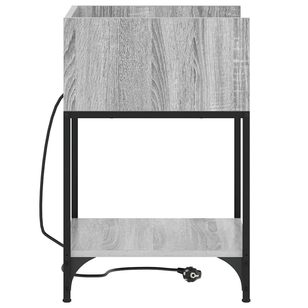 Noćni ormar 2 pcs Siva Sonoma 40 x 40 x 61 cm Konstruirano drvo