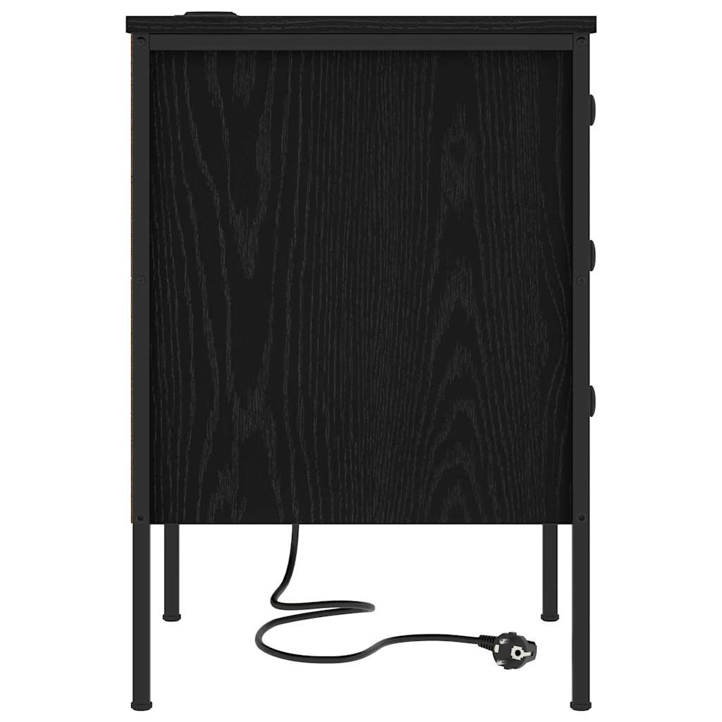 Noćni ormar 2 pcs Crni hrast 42 x 41 x 61 cm Konstruirano drvo