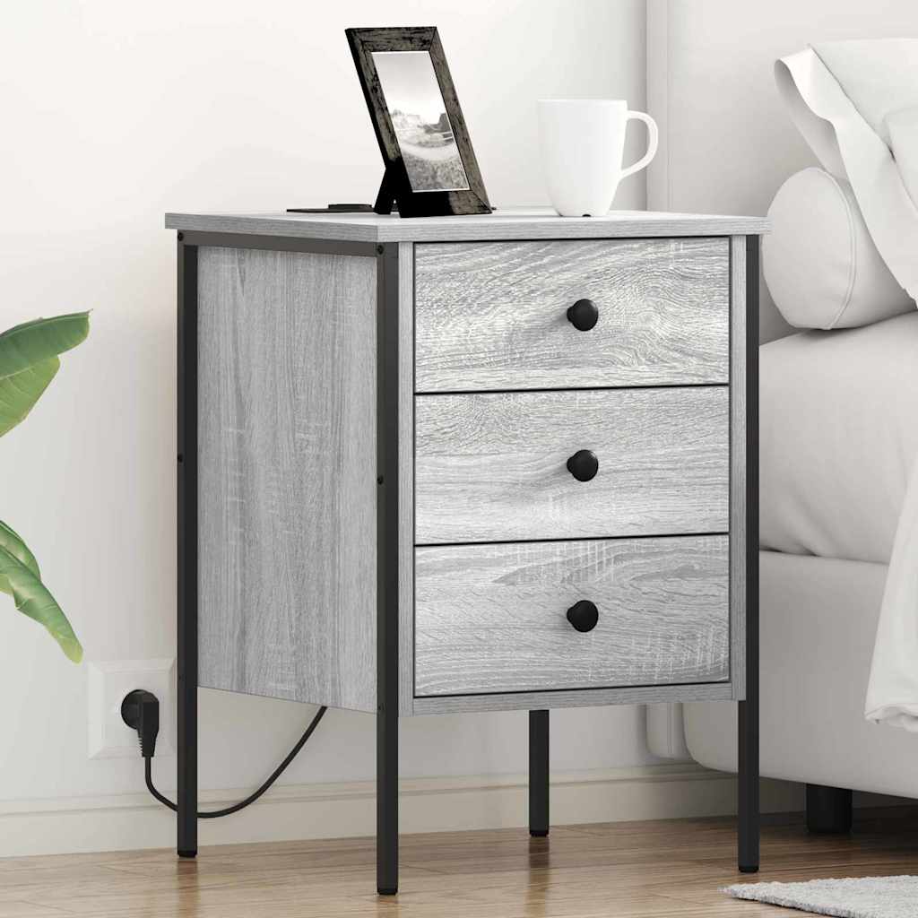 Noćni ormar Siva Sonoma 42 x 41 x 61 cm Konstruirano drvo