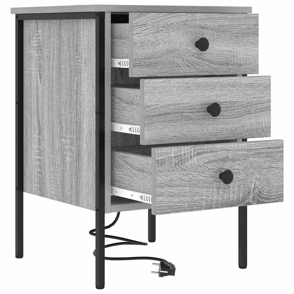 Noćni ormar Siva Sonoma 42 x 41 x 61 cm Konstruirano drvo