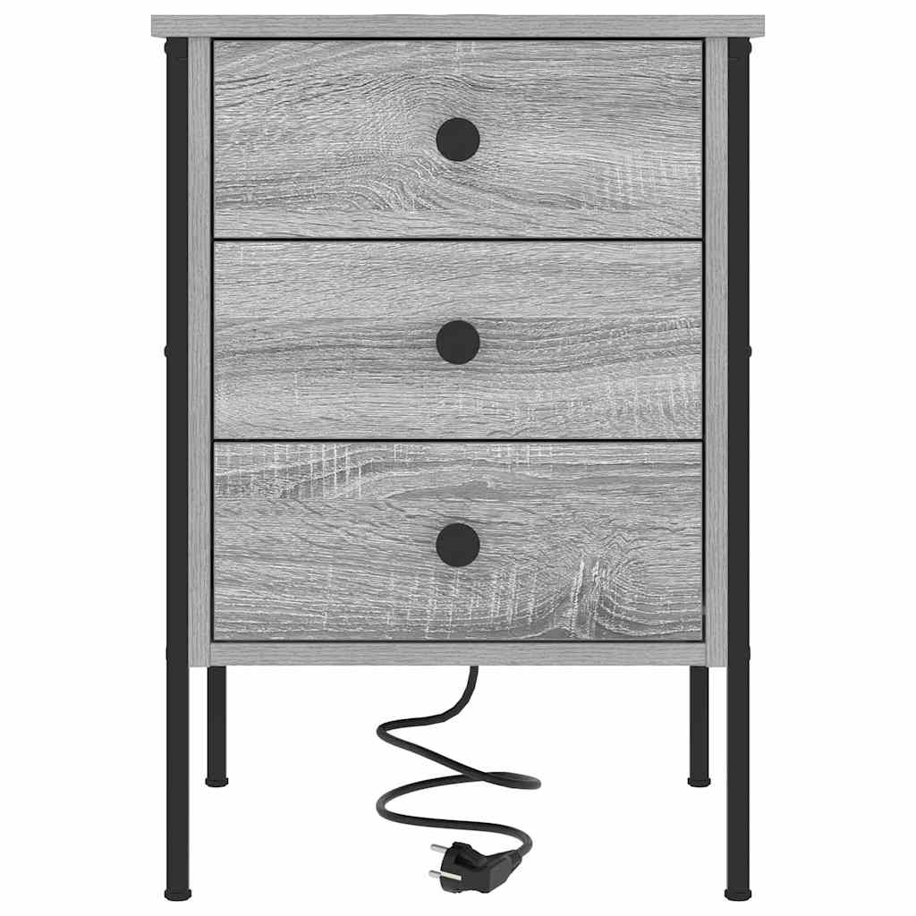 Noćni ormar Siva Sonoma 42 x 41 x 61 cm Konstruirano drvo