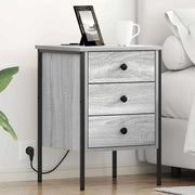 Noćni ormar 2 pcs Siva Sonoma 42 x 41 x 61 cm Konstruirano drvo