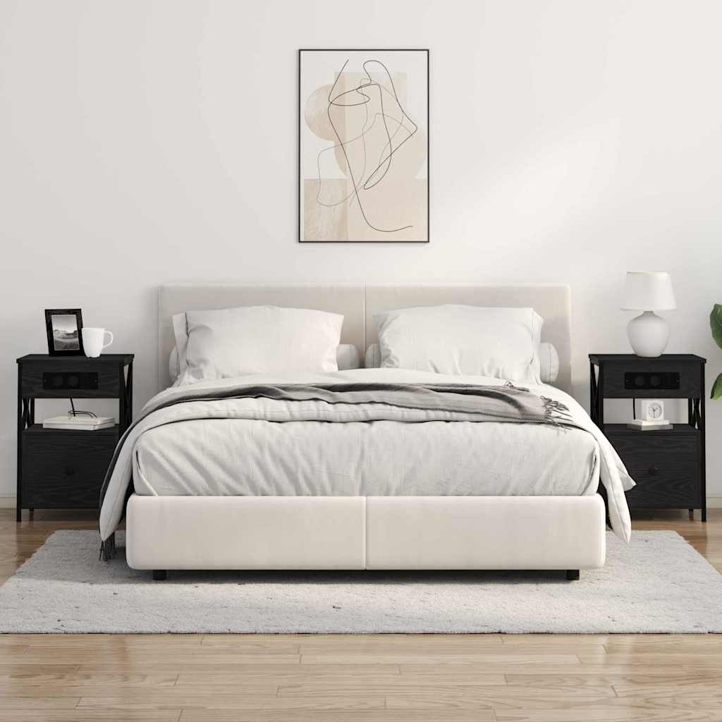 Noćni ormar Crni hrast 40 x 31 x 60 cm Konstruirano drvo