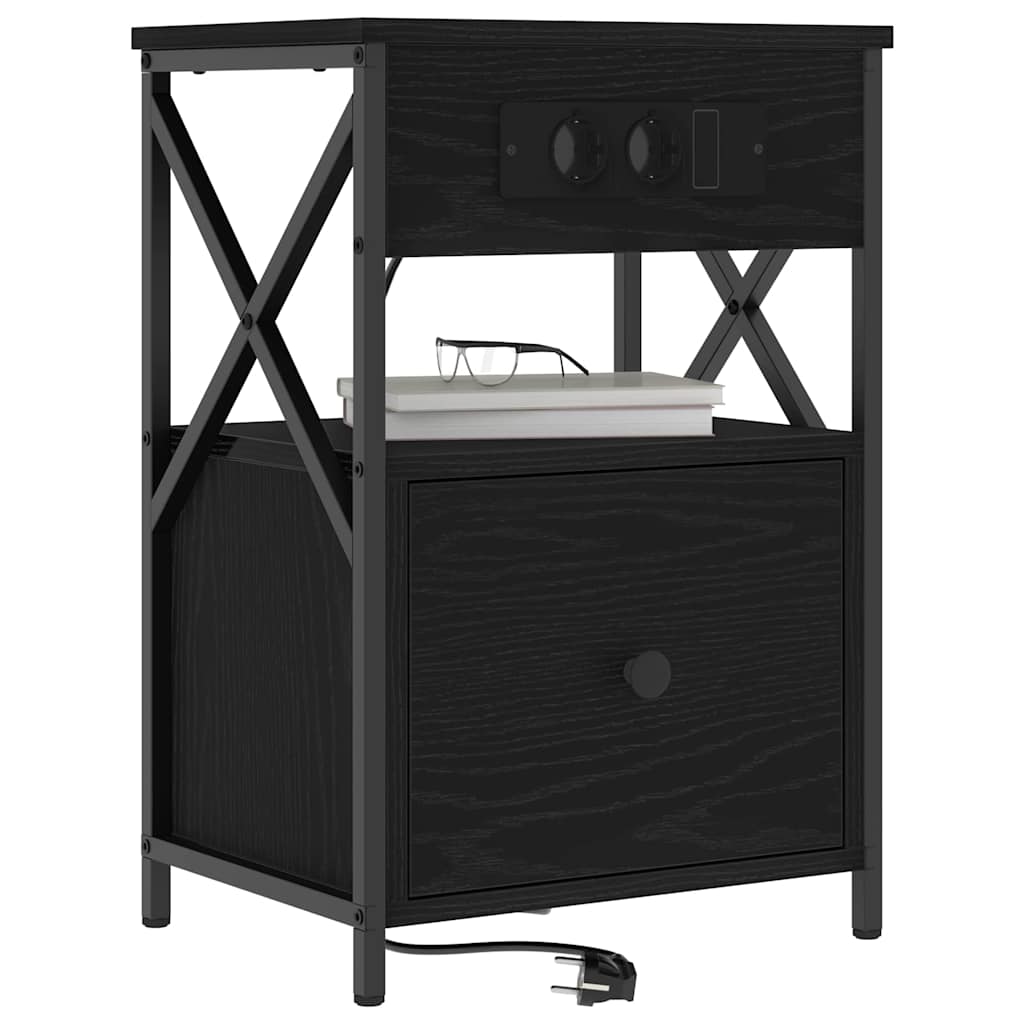 Noćni ormar Crni hrast 40 x 31 x 60 cm Konstruirano drvo