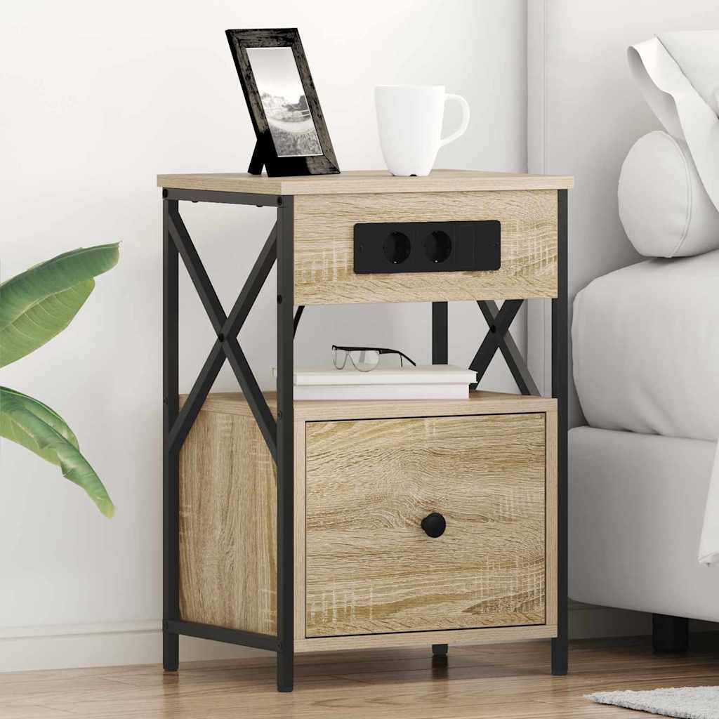 Noćni ormar s ladicama 2 pcs Sonoma hrast 40 x 31 x 60 cm