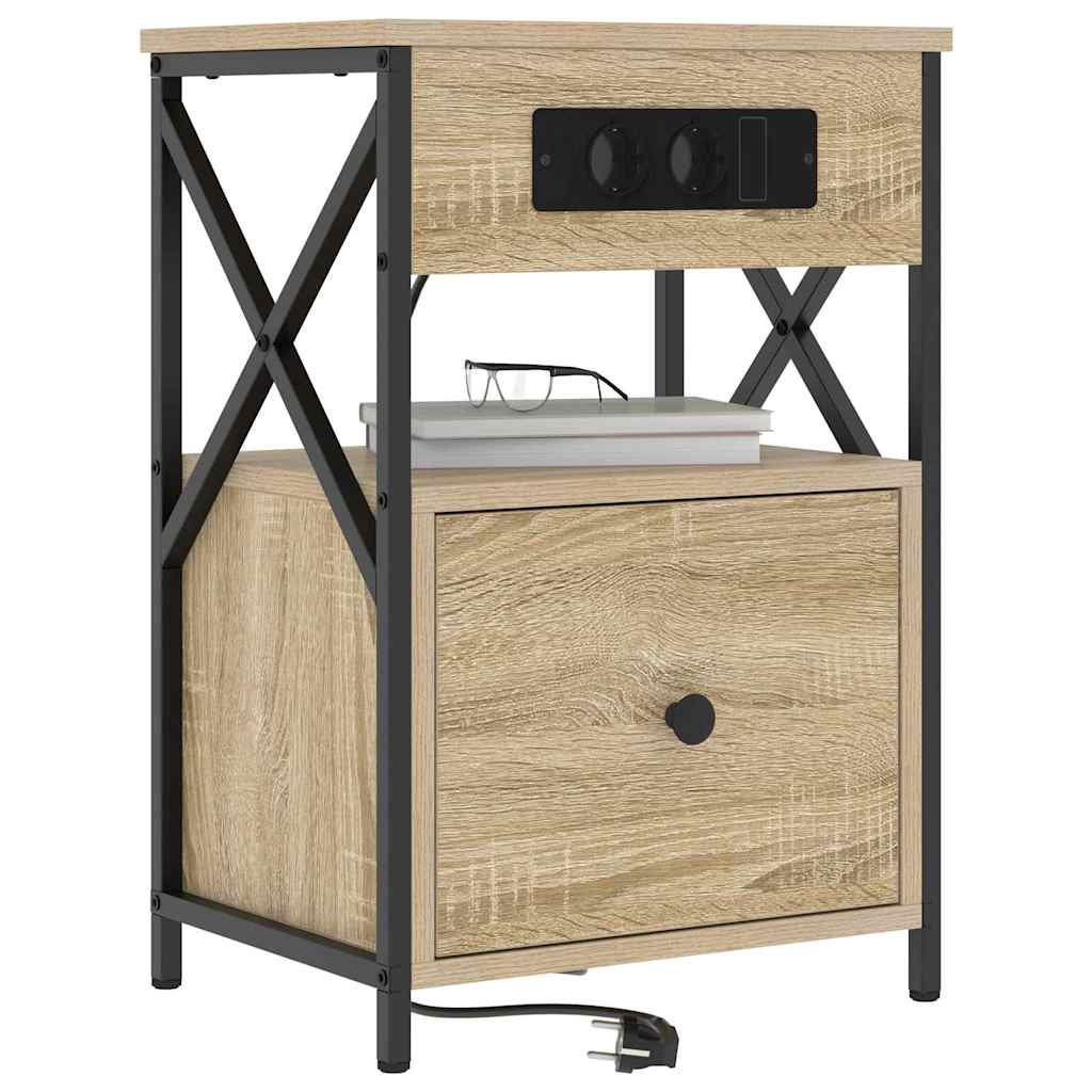 Noćni ormar s ladicama 2 pcs Sonoma hrast 40 x 31 x 60 cm