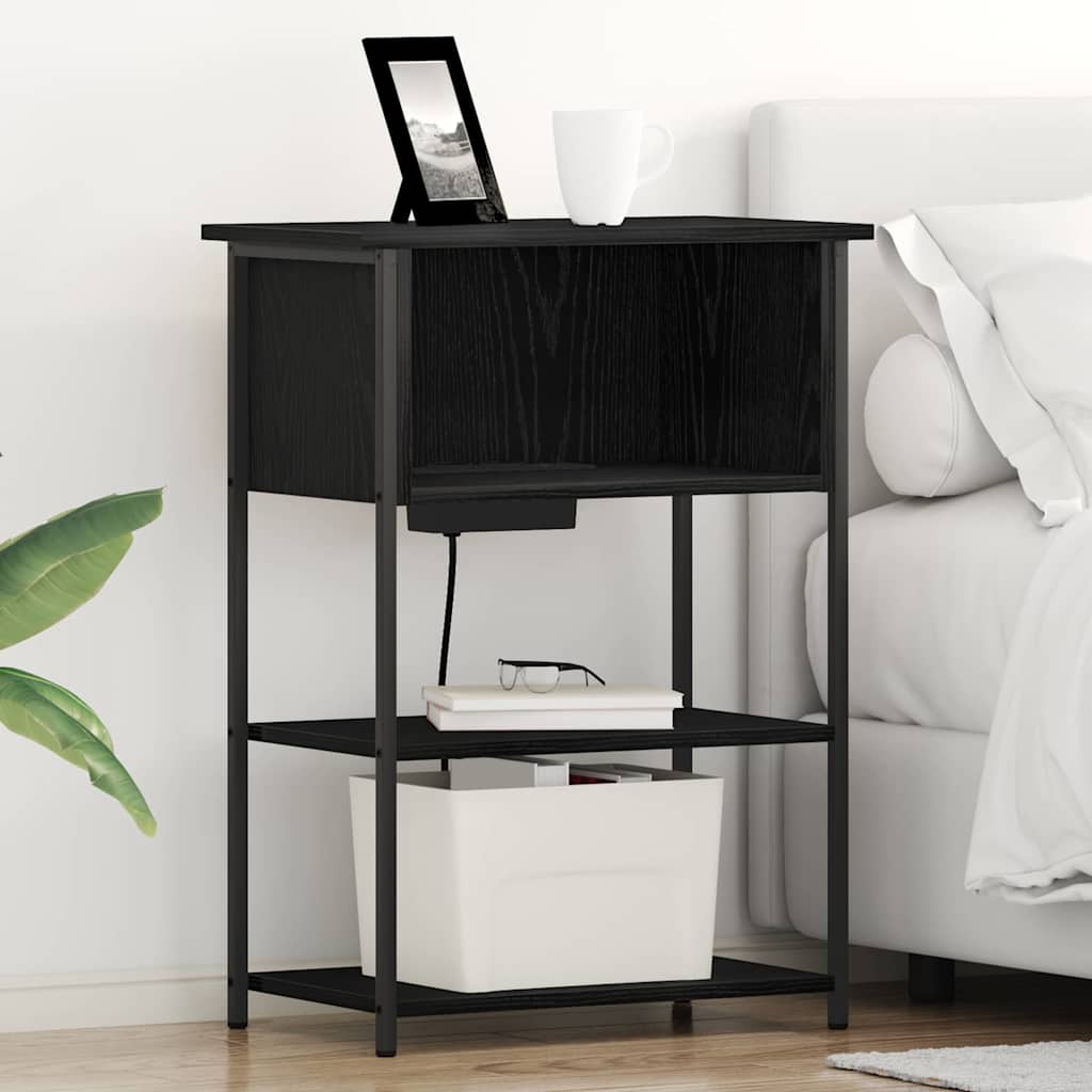 Noćni ormar Crni hrast 55 x 31 x 76 cm Konstruirano drvo
