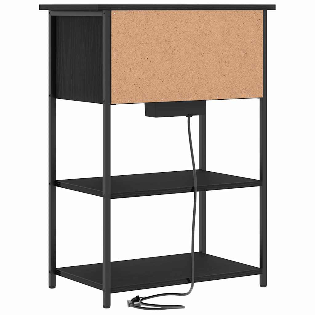Noćni ormar Crni hrast 55 x 31 x 76 cm Konstruirano drvo