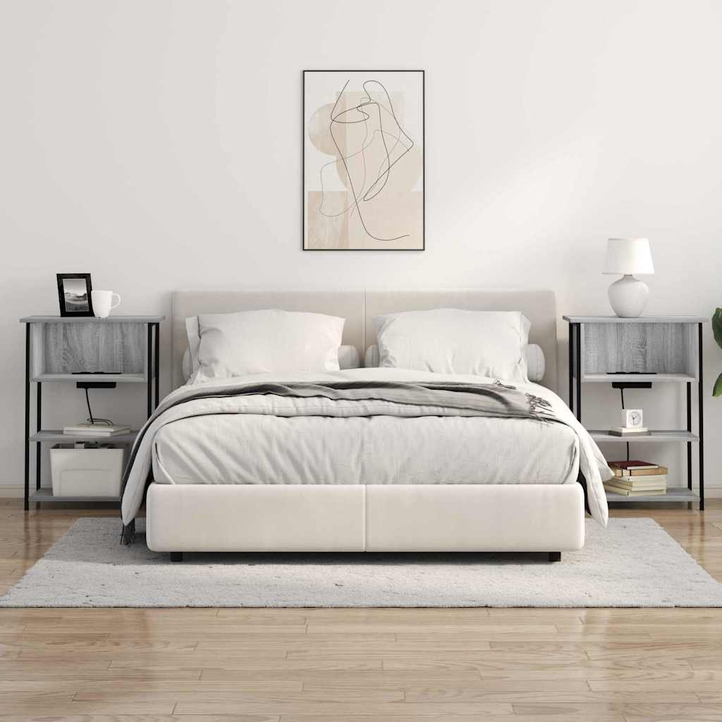 Noćni ormar Siva Sonoma 55 x 31 x 76 cm Konstruirano drvo