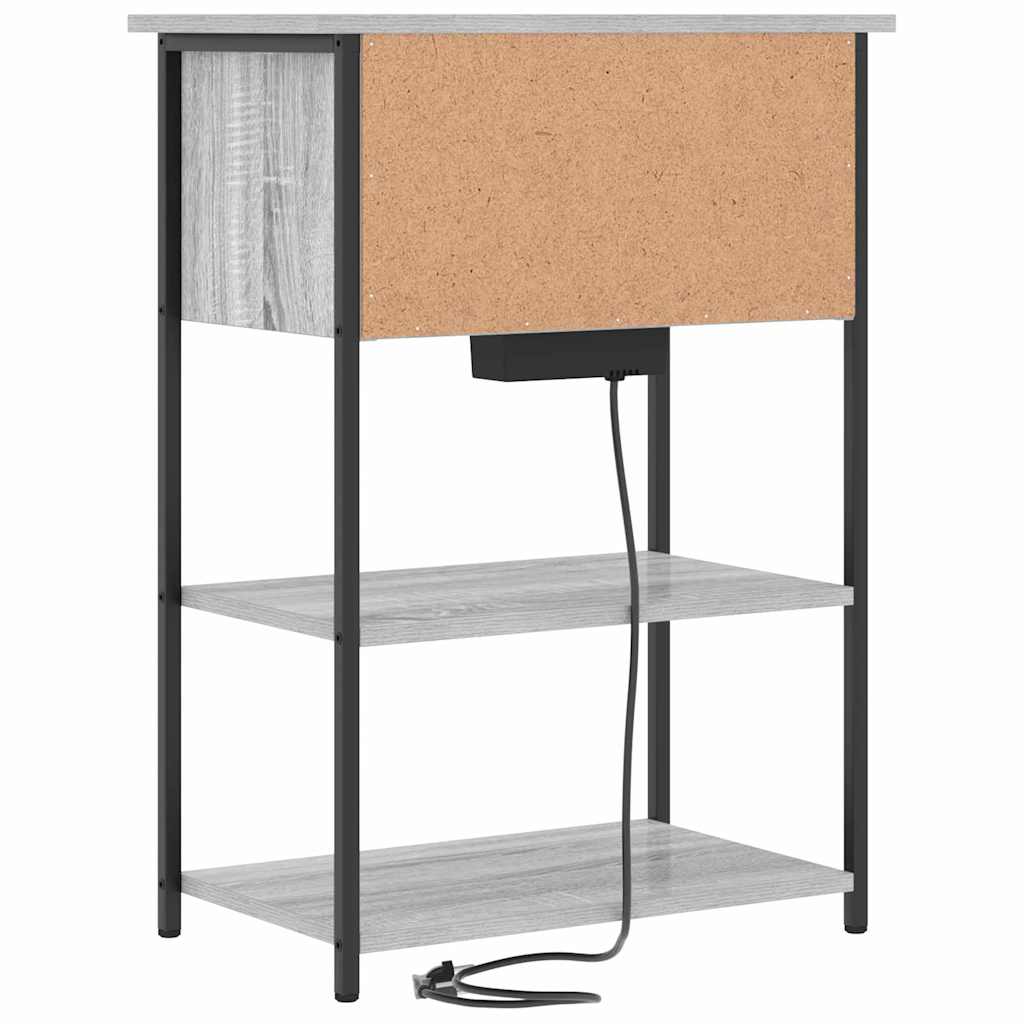 Noćni ormar Siva Sonoma 55 x 31 x 76 cm Konstruirano drvo