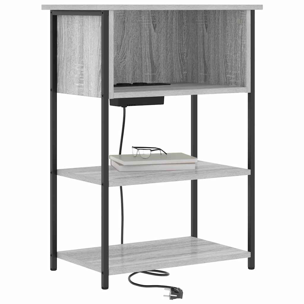 Noćni ormar Siva Sonoma 55 x 31 x 76 cm Konstruirano drvo