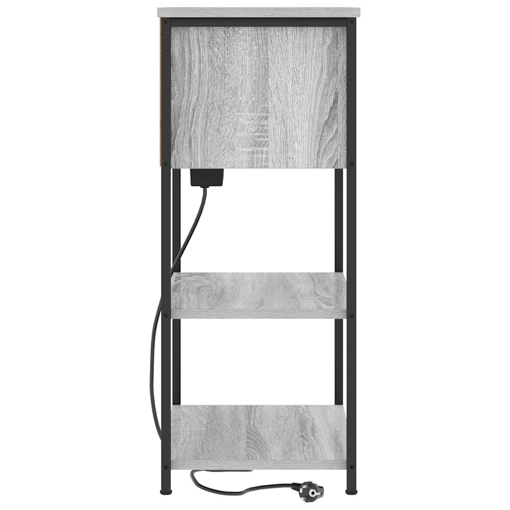 Noćni ormar Siva Sonoma 55 x 31 x 76 cm Konstruirano drvo