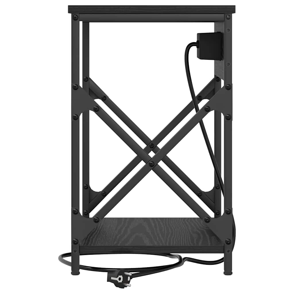 Noćni ormar 2 pcs Crni hrast 41 x 31 x 51 cm Konstruirano drvo