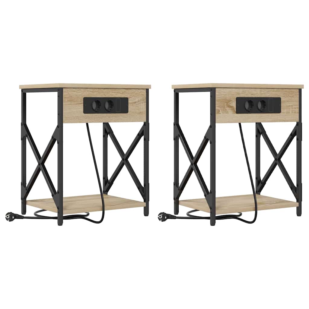 Noćni ormar 2 pcs Sonoma hrast 41 x 31 x 51 cm
