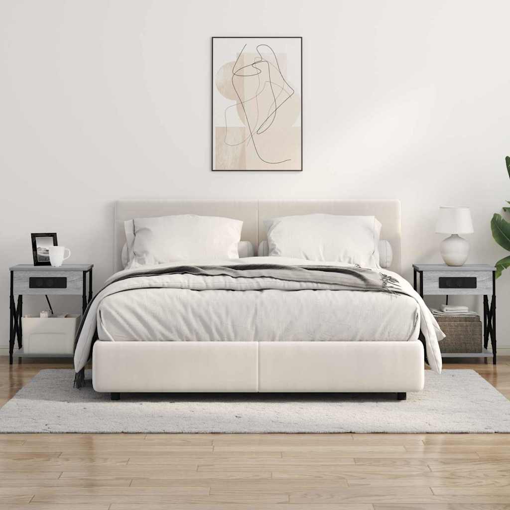 Noćni ormar 2 pcs Siva Sonoma 41 x 31 x 51 cm Konstruirano drvo