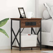 Noćni ormar 2 pcs Smeđi hrast 41 x 31 x 51 cm Konstruirano drvo