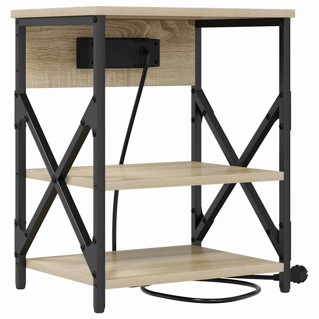 Noćni ormar s policom 2 pcs Sonoma hrast 41 x 31 x 51 cm