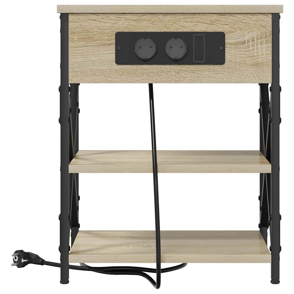 Noćni ormar s policom 2 pcs Sonoma hrast 41 x 31 x 51 cm