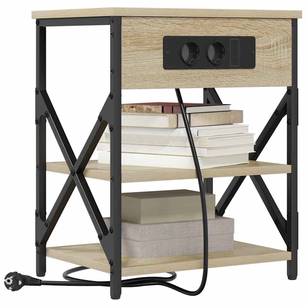 Noćni ormar s policom 2 pcs Sonoma hrast 41 x 31 x 51 cm