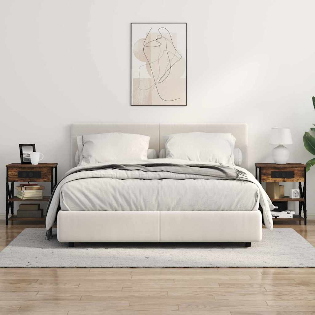 Noćni ormar s policom 2 pcs Dimljeni hrast 41 x 31 x 51 cm