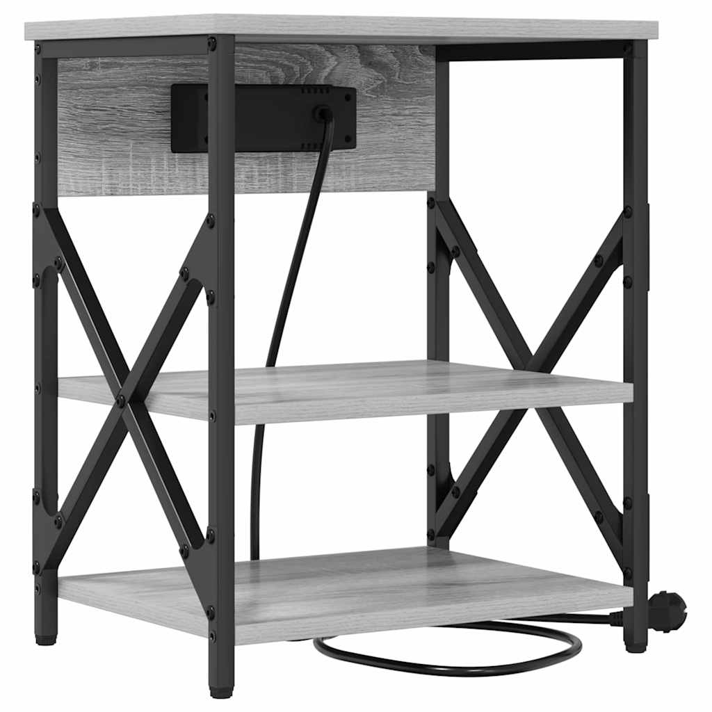 Noćni ormar Siva Sonoma 41 x 31 x 51 cm Konstruirano drvo