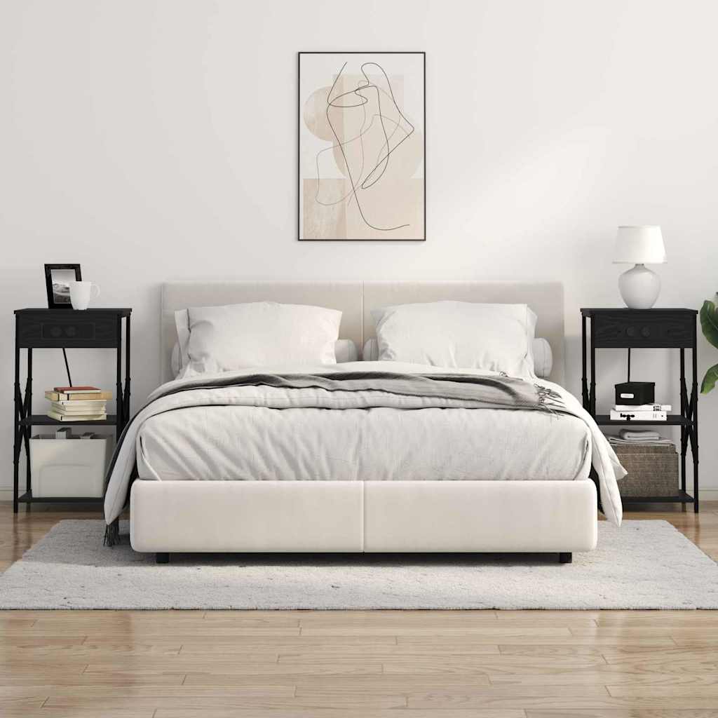 Noćni ormar Crni hrast 41 x 31 x 76 cm Konstruirano drvo