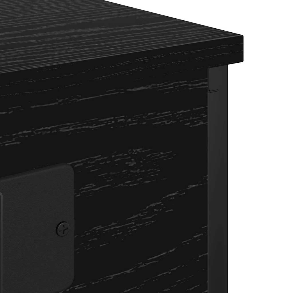 Noćni ormar 2 pcs Crni hrast 41 x 31 x 76 cm Konstruirano drvo